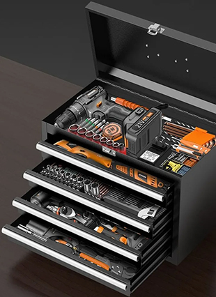 Værktøjskasse med flere funktioner